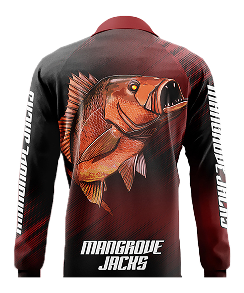 Fishing Shirt Mangrove Jack Black Available in Various Sizes