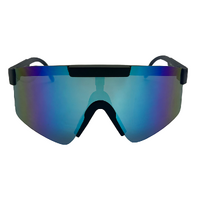 Rocko's UV400 Sunglasses Komodo C18 Matte Black / Light Blue Revo