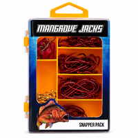 Mangrove Jacks Snapper Fishing Pack | Hooks, Swivels, Slider Clips, and Tackle Box