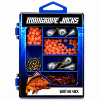 Mangrove Jacks Whiting Fishing Pack | Hooks, Swivels, Sinkers, and Lumo Beads in Tackle Box