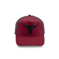 Rocko's Outback Caps - Longhorn Bull Maroon Trucker Cap