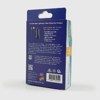 1.5m Braided Lightning Cable & Dual Car Charger - Smartcell 