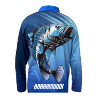 Fishing Shirt Barramundi Blue Available In Various Sizes