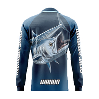 Mangrove Jacks Fishing Shirt Wahoo Blue Available In Various Sizes