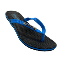 Platinum Weave Thongs | Black & Blue | Stylish Womens Woven Straps for All-Occasion Comfort | Rockos