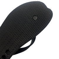Rockos Double Pluggers Thongs Black / White