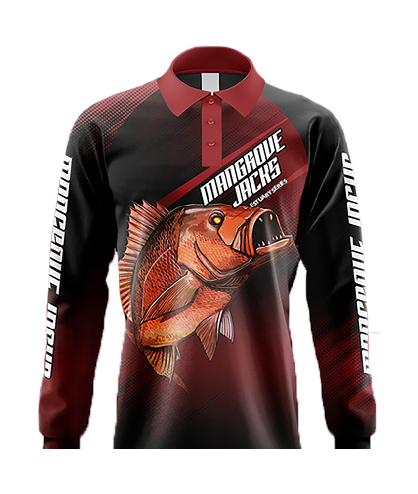 Kids Fishing Shirt Mangrove Jack Black Available in Various Sizes -  Mangrove Jacks