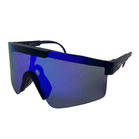 Rocko's UV400 Sunglasses Komodo C12 Matte Black / Dark Blue Revo