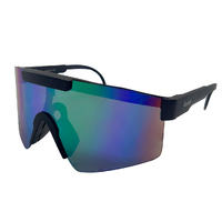 Rocko's UV400 Sunglasses Komodo C21 Matte Black / Blue Green Revo