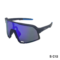 Rocko's UV400 Sunglasses Sumatra C12 Matte Black / Dark Blue Revo