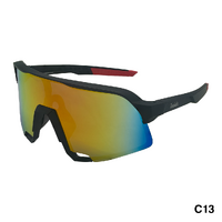 Rocko's UV400 Sunglasses Sumatra C13 Matte Black / Red Revo