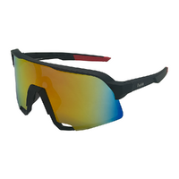 Rocko's UV400 Sunglasses Sumatra C13 Matte Black / Red Revo