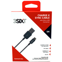 **DISCONTINUED** Charge & Sync Cable with Micro USB Connector - 3SIXT