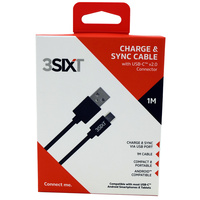 Charge & Sync Cable with USB-C Connector - 3SIXT