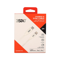 Charge & Sync Cable - USB-C to Lightning 2m White - 3SIXT