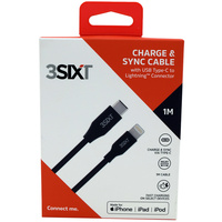 Charge & Sync Cable with USB-C to Lightning Connector - 3SIXT