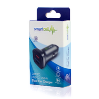 20W PD USB-C/USB A Dual Car Charger - Smartcell