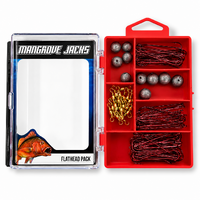 Mangrove Jacks Flathead Fishing Pack | Hooks, Swivels, Sinkers in Compact Tackle Box