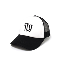 Rockos Caps - NY Logo Trucker White/Black