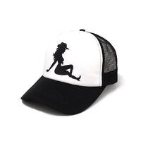 Rockos Caps - Mud Flap Girl Trucker Black/White