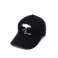 Rockos Caps - Ibis 6 Panel Black (Dirty Bird)