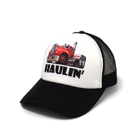 Rockos Caps - Trucker Haulin Trucker Black/White