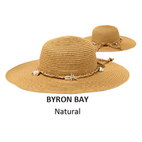 Rockos Straw Hat Premium Range - Byron Bay - Natural