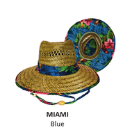 Miami - Blue - Rockos Straw Hat Essential Range