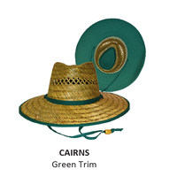 Cairns - Green - Rockos Straw Hat Essential Range