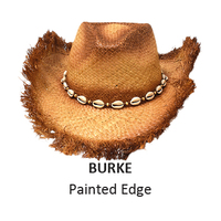 Rockos Straw Hat Platinum Range - Burke - Painted Edge
