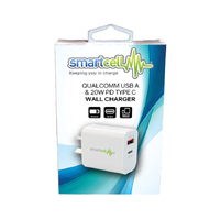 Qualcomm USB A & 20W PD Type C Wall Charger - Smartcell