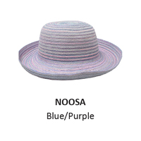Rockos Straw Hat Mid Range - Noosa - Blue/Purple