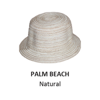 Rockos Straw Hat Mid Range - Palm Beach - Natural