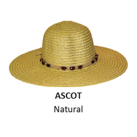 Ascot - Natural - Rockos Straw Hat Platinum Range