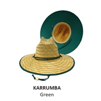 Rockos Straw Hat Essential Range - Karrumba - Green