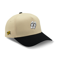 Rocko's Caps - Pluggers Black/Beige Two-Tone A Frame