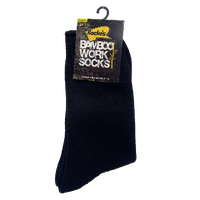 Rocko's Work Socks 11-14 Bamboo Black