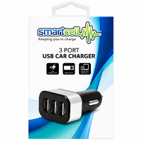 3 Port USB Car Charger - Smartcell 