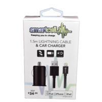 MFI 1.5m Lightning Cable & Car Charger - Smartcell 