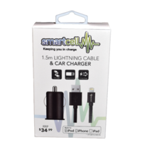 MFI 1.5m Lightning Cable & Car Charger - Smartcell 