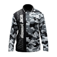 Fishing Shirt Mangrove Jack Camo - Black Available in Various Sizes