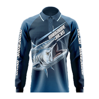 Mangrove Jacks Fishing Shirt Wahoo Blue Available In Various Sizes