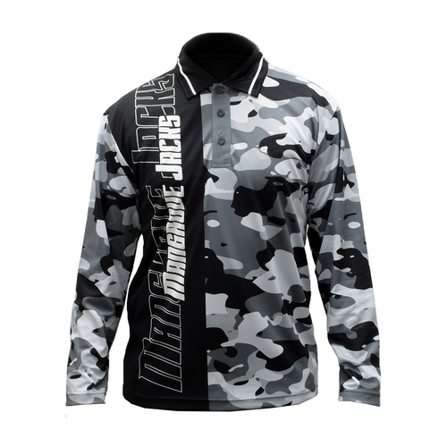 Fishing Shirt Mangrove Jack Camo - Black Available in Various Sizes